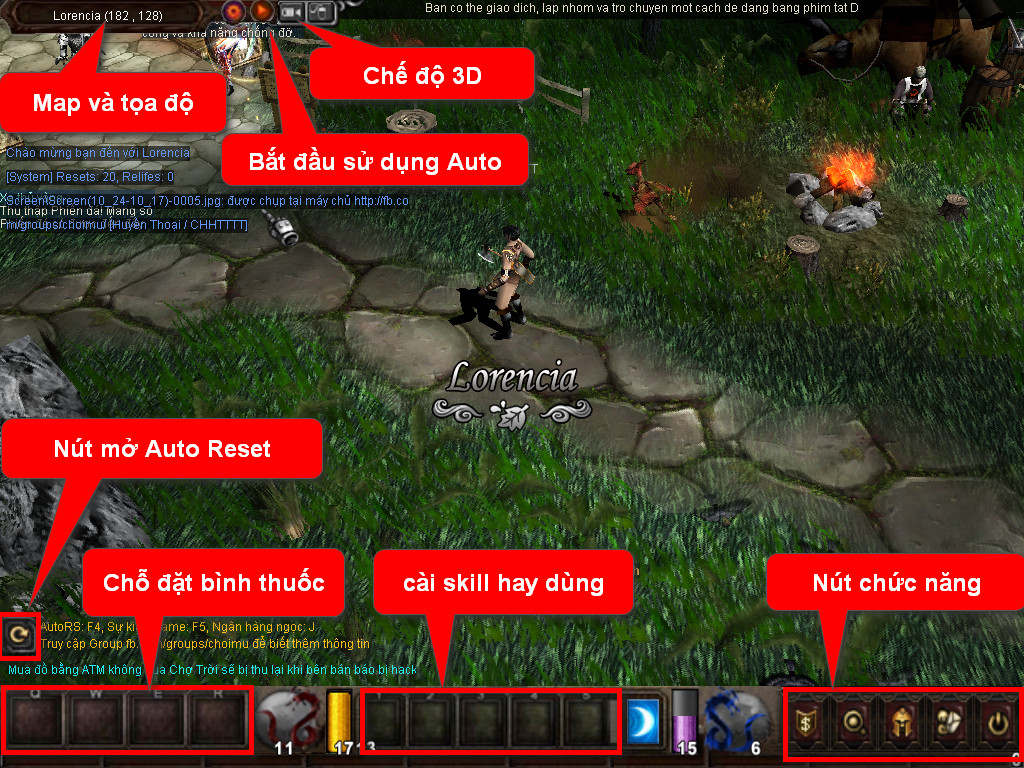 Chức năng chính của Game MU Thuần Việt Chức năng chính của Game MU Thuần Việt