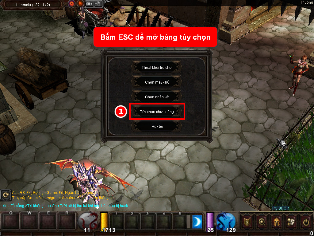 Chức năng chính của Game MU Thuần Việt Chức năng chính của Game MU Thuần Việt